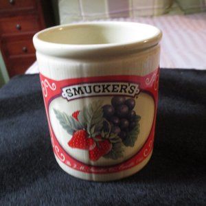Vintage Smuckers 4" Jam Jar Canister Houston Harvest Gift Products Item #31882